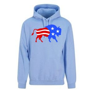 American Bison Illustration Unisex Surf Hoodie