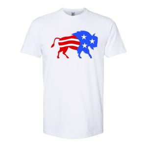 American Bison Illustration Softstyle CVC T-Shirt