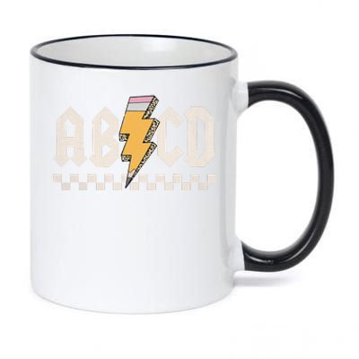 Abcd Back In Class First Day Back To School Teacher Student 11oz Black Color Changing Mug