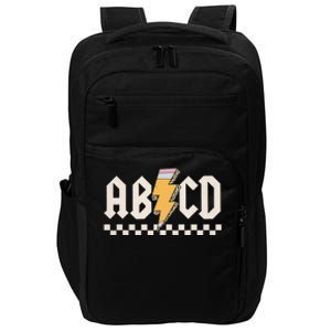 Abcd Back In Class First Day Back To School Teacher Student Impact Tech Backpack