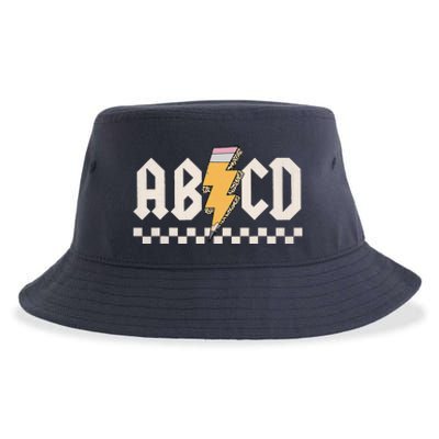 Abcd Back In Class First Day Back To School Teacher Student Sustainable Bucket Hat