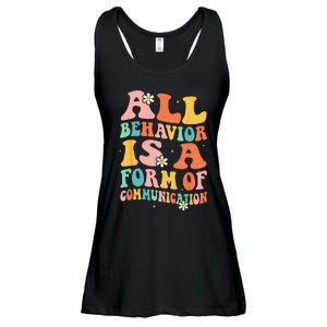 All Behavior Is A Form Of Communication Therapy Therapist Ladies Essential Flowy Tank