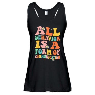 All Behavior Is A Form Of Communication Therapy Therapist Ladies Essential Flowy Tank