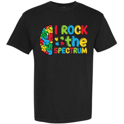 Autism Brain I Rock The Spectrum Awareness Comfort Colors T-Shirt