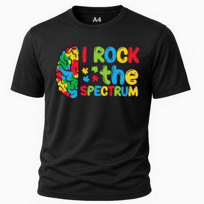 Autism Brain I Rock The Spectrum Awareness Performance Shirt