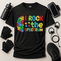 Autism Brain I Rock The Spectrum Awareness Performance Shirt