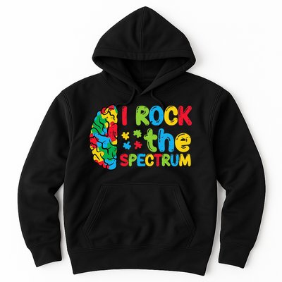 Autism Brain I Rock The Spectrum Awareness Hoodie