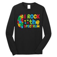 Autism Brain I Rock The Spectrum Awareness Long Sleeve Shirt