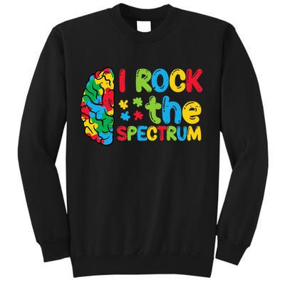 Autism Brain I Rock The Spectrum Awareness Sweatshirt