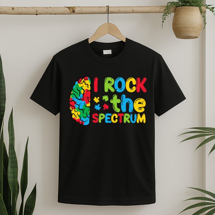 Autism Brain I Rock The Spectrum Awareness T-Shirt