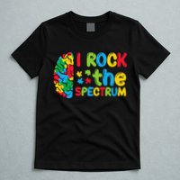 Autism Brain I Rock The Spectrum Awareness T-Shirt