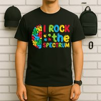 Autism Brain I Rock The Spectrum Awareness T-Shirt