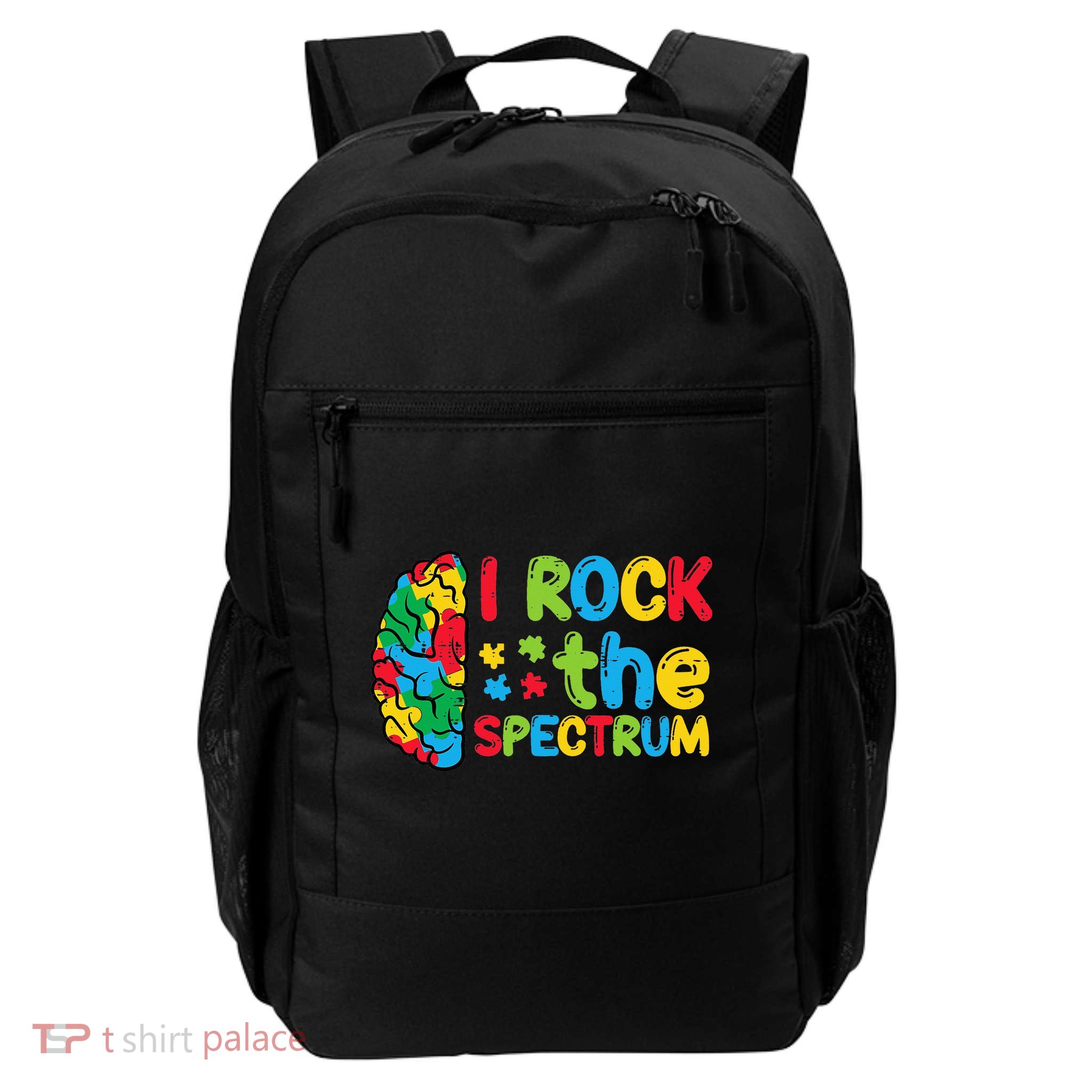 Autism Brain I Rock The Spectrum Awareness Daily Commute Backpack