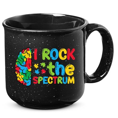 Autism Brain I Rock The Spectrum Awareness 15oz Campfire Ceramic Mug