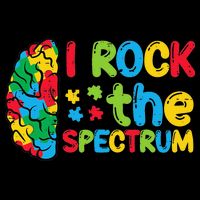 Autism Brain I Rock The Spectrum Awareness 16 in Basic Backpack
