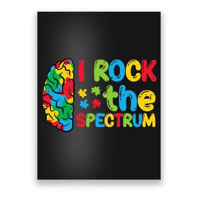 Autism Brain I Rock The Spectrum Awareness Poster
