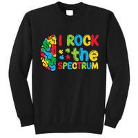 Autism Brain I Rock The Spectrum Awareness Tall Sweatshirt