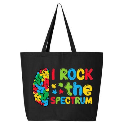 Autism Brain I Rock The Spectrum Awareness 25L Jumbo Tote