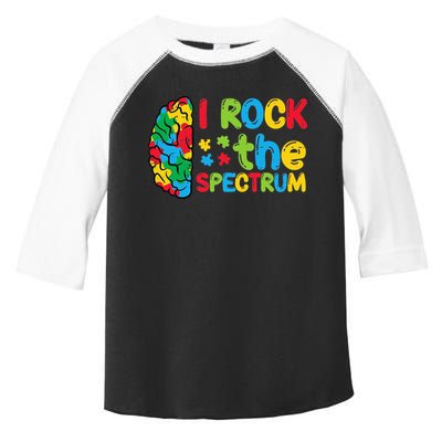 Autism Brain I Rock The Spectrum Awareness Toddler Fine Jersey T-Shirt