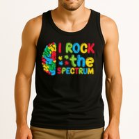 Autism Brain I Rock The Spectrum Awareness Tank Top