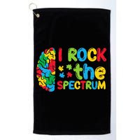 Autism Brain I Rock The Spectrum Awareness Golf Towel