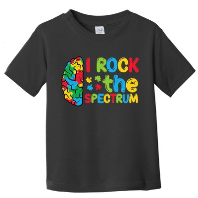 Autism Brain I Rock The Spectrum Awareness Toddler T-Shirt