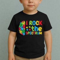 Autism Brain I Rock The Spectrum Awareness Toddler T-Shirt