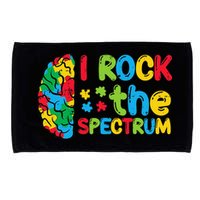 Autism Brain I Rock The Spectrum Awareness Microfiber Hand Towel