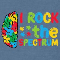 Autism Brain I Rock The Spectrum Awareness Garment-Dyed Sweatshirt