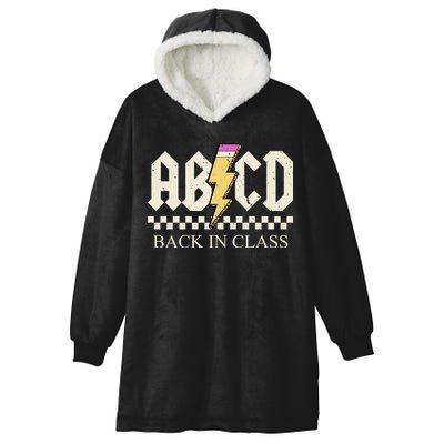 ABCD Back In Class Rock Vintage School Hooded Wearable Blanket