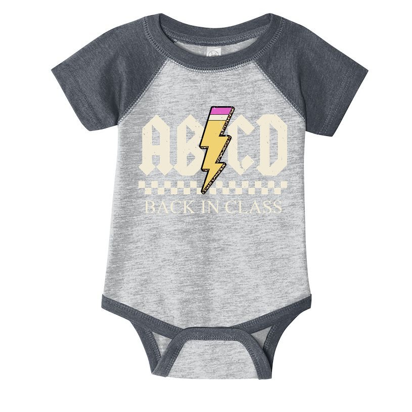 ABCD Back In Class Rock Vintage School Infant Baby Jersey Bodysuit
