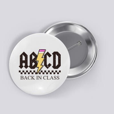 ABCD Back In Class Rock Vintage School Button