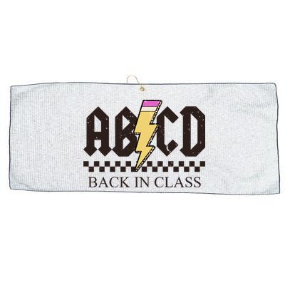 ABCD Back In Class Rock Vintage School Large Microfiber Waffle Golf Towel
