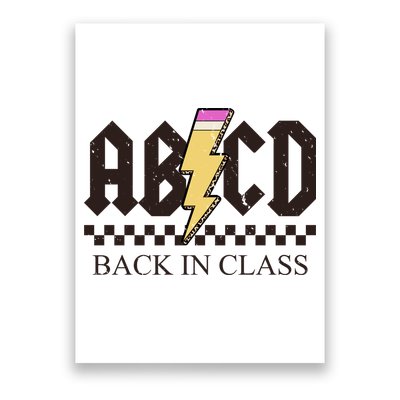 ABCD Back In Class Rock Vintage School Poster