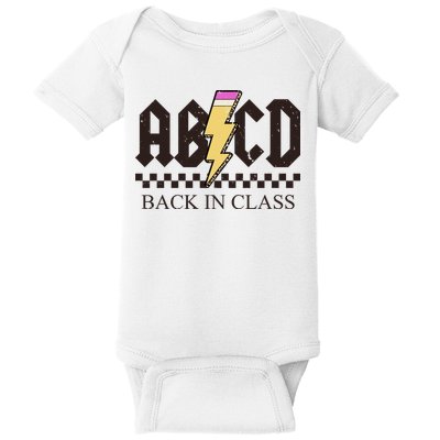 ABCD Back In Class Rock Vintage School Baby Bodysuit