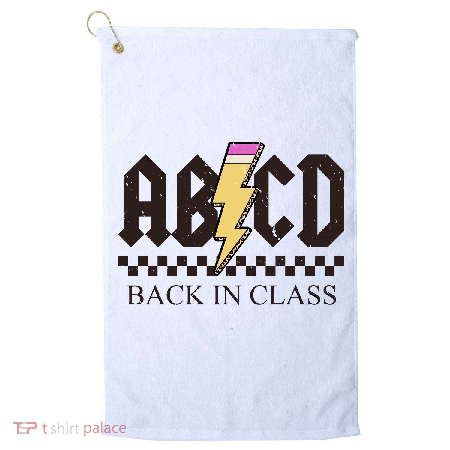 ABCD Back In Class Rock Vintage School Golf Towel
