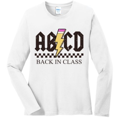 ABCD Back In Class Rock Vintage School Ladies Long Sleeve Shirt