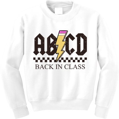 ABCD Back In Class Rock Vintage School Kids Sweatshirt