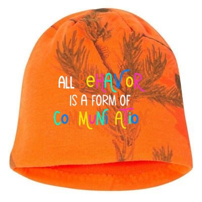 All Behavior Is A Form Of Communication SPED Teacher Autism Kati - Camo Knit Beanie