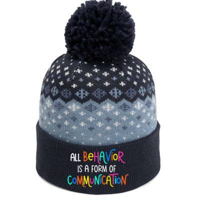 All Behavior Is A Form Of Communication SPED Teacher Autism The Baniff Cuffed Pom Beanie