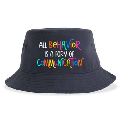 All Behavior Is A Form Of Communication SPED Teacher Autism Sustainable Bucket Hat