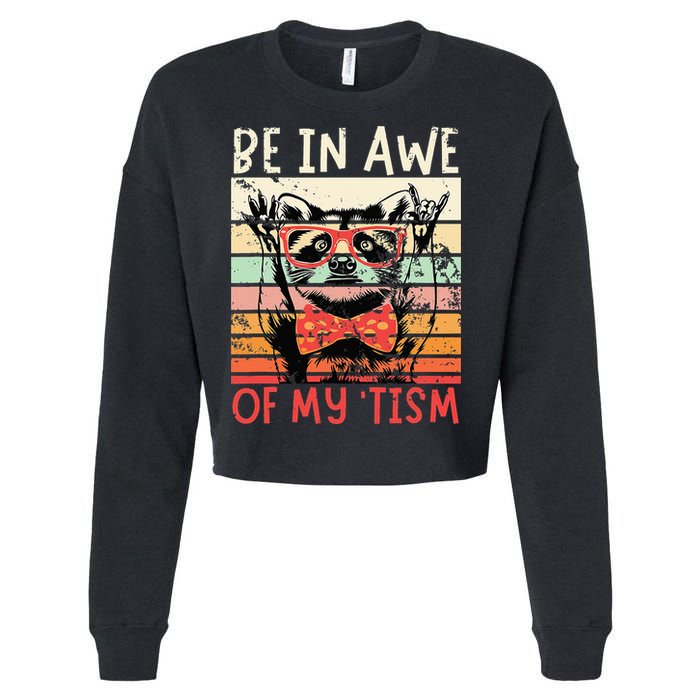 Autism Be In Awe Of My Tism Cropped Pullover Crew