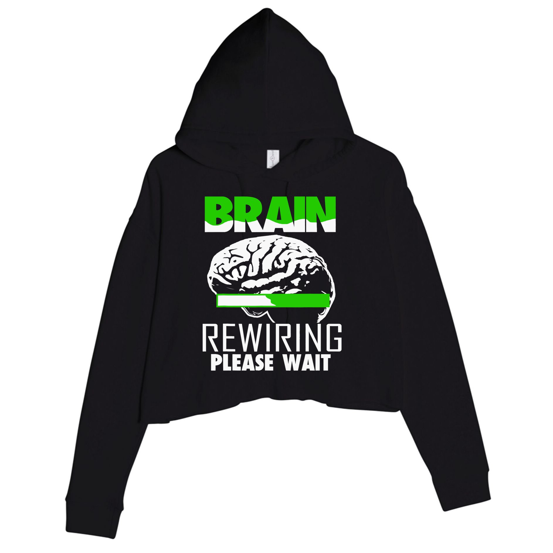 Anoxic Brain Injury Crop Fleece Hoodie