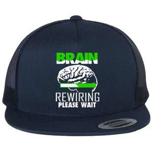 Anoxic Brain Injury Flat Bill Trucker Hat