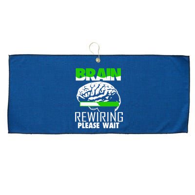 Anoxic Brain Injury Large Microfiber Waffle Golf Towel