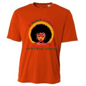 A Black Is A Free Gift Black History Juneteenth Gift Cooling Performance Crew T-Shirt