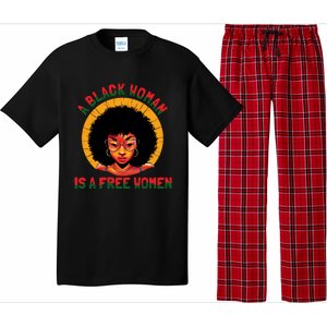 A Black Is A Free Gift Black History Juneteenth Gift Pajama Set