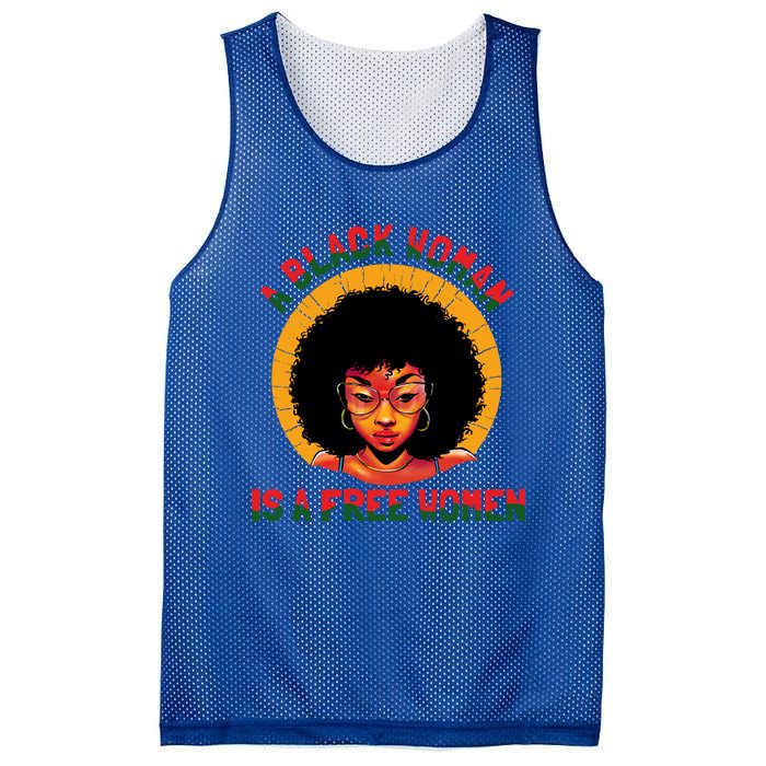 A Black Is A Free Gift Black History Juneteenth Gift Mesh Reversible Basketball Jersey Tank