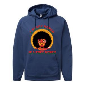 A Black Is A Free Gift Black History Juneteenth Gift Performance Fleece Hoodie