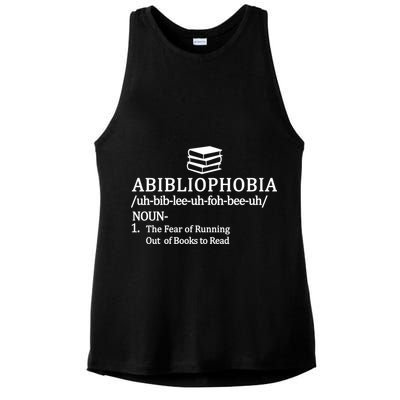 Abibliophobia The Fear Pf Running Out Books To Read Ladies PosiCharge Tri-Blend Wicking Tank